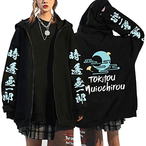 MEDM Demon Slayer Zip Hoodies New Long Sleeping Sweater Pullover Tops Anime -Modus Tokito Muichiro Reißverschluss Streetwear -Jacken Streetwear Jackets-style4||S von MEDM