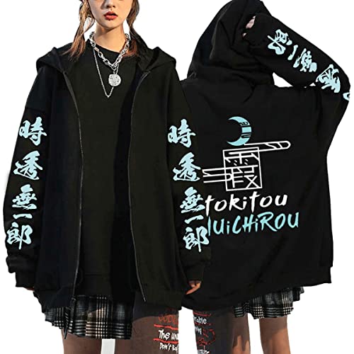 MEDM Demon Slayer Zip Hoodies New Long Sleeping Sweater Pullover Tops Anime -Modus Tokito Muichiro Reißverschluss Streetwear -Jacken Streetwear Jackets-style6||S von MEDM