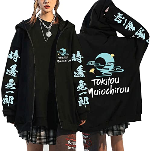 MEDM Demon Slayer Zip Hoodies New Long Sleeping Sweater Pullover Tops Anime -Modus Tokito Muichiro Reißverschluss Streetwear -Jacken Streetwear Jackets-style9||S von MEDM