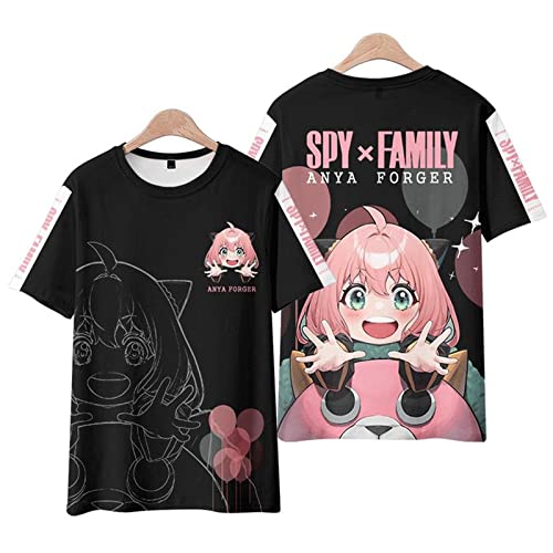 MEDM Spy X Familie 3D Print T-Shirts Anime Kawaii Mädchen Anya Fälscher Frauen Frauen Mode Übergroß-style4||L von MEDM