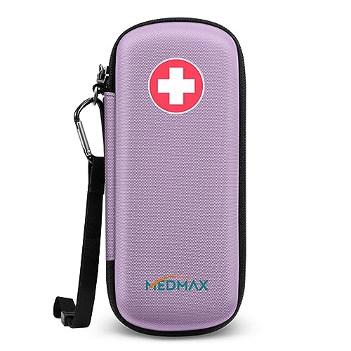 MEDMAX EpiPen Medical Tragetasche, tragbare Notfalltasche Hartschalen EVA stoßfest Medikament Tasche Organizer für 2 EpiPens, Asthma-Inhalator, Anti-Histamin, Auvi-Q, Allergy Medicine Essentials von MEDMAX
