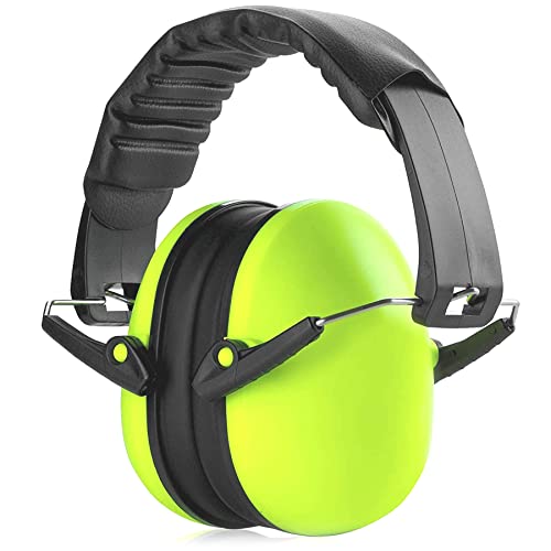 Gehörschutz Ohrenschützer - Limettengrüne Ohrenschützer für Geräuschunterdrückung und Sicherheit, für Kinder und Erwachsene zum Schießen, Jagen, Holzarbeiten, Schießstand, Mähen und mehr von MEDca von MEDca