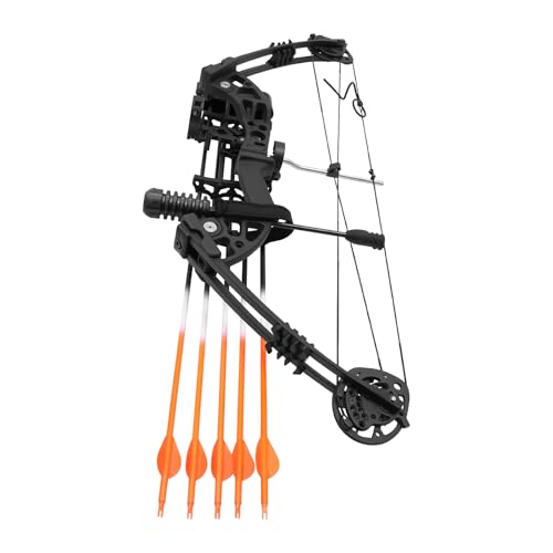 MEELRYD Compoundbogenset, Jagdbogen, 30-60lbs, Einstellbare Jagd Compound Bogen und Pfeil Set mit 12 Pfeile und 10 Zielscheiben, Outdoor-Schießen Bogenschießen Set für Erwachsene Jugend Anfänger von MEELRYD