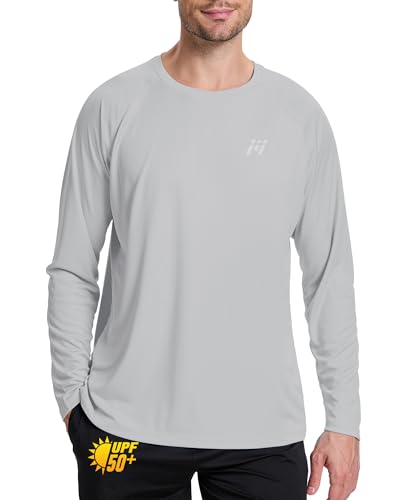 MEETWEE Herren Rash Guard Rash Vest Männer Langarm UV Schutz T-Shirt Tops Base Layer UPF 50+ Schnelltrocknend für Schwimmen Wasse von MEETWEE