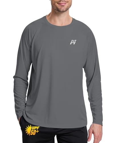 MEETWEE Herren Rash Guard Rash Vest Männer Langarm UV Schutz T-Shirt Tops Base Layer UPF 50+ Schnelltrocknend für Schwimmen Wasse von MEETWEE
