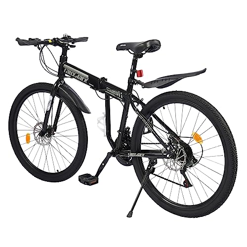 MEHOOSPVN 26 Zoll Mountainbike, Klappfahrrad Erwachsene, 21-Gang Mountainbike Fahrrad Klappbar Rennrad Robuster Kohlenstoffstahlrahmen Präzise Schaltung Für MäNner Frauen von MEHOOSPVN