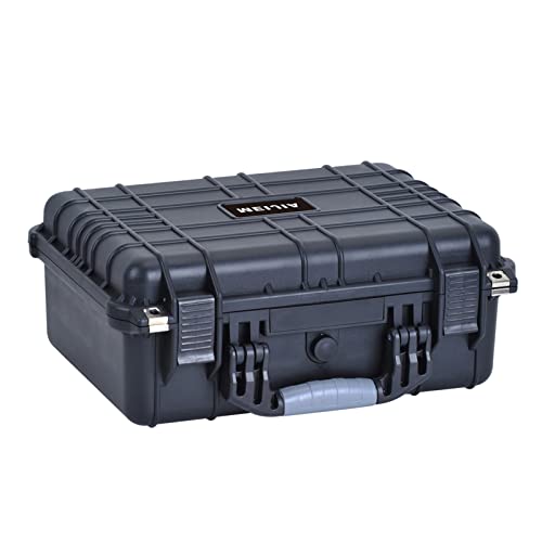 MEIJIA Koffer für Profikameras, wasserdichte Sicherheitsschutzhülle mit Schaumstoff, passend für Drohnen, Kamera, Ausrüstung, Pistolen, Elegantes Schwarz,15,98 x 12,99 x 6,85 Zoll von MEIJIA