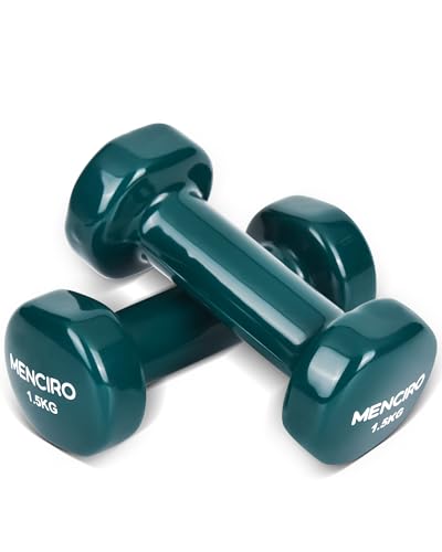 MENCIRO Hanteln 2er Set für Männer und Frauen, 1.5KG Kurzhanteln Gewichte für Zuhause Fitnessstudio und Krafttraining von MENCIRO