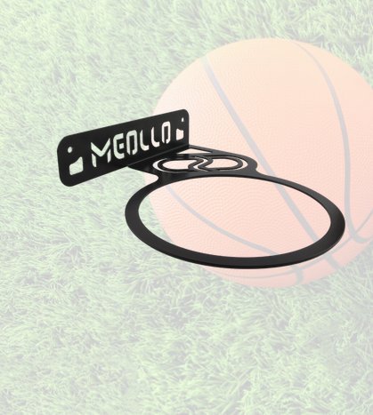 Ball Halter Wandhalterung - Basketball (100 Stahl) (schwarz) von MEOLLO