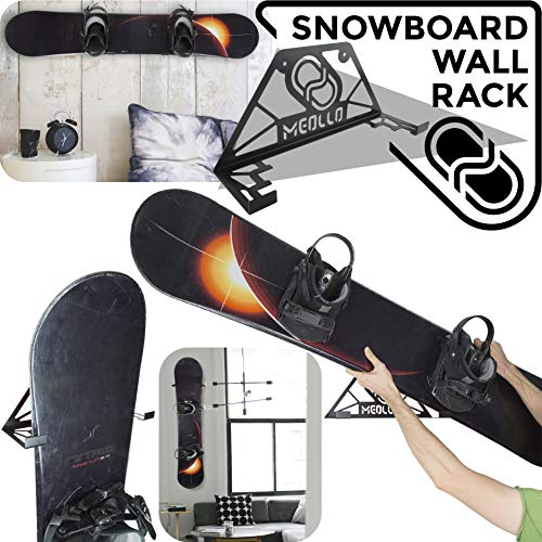 MEOLLO Snowboard wandhalterung (100% Stahl) (2 X Schwarz) von MEOLLO