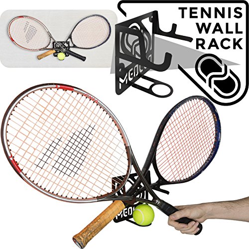 Tennisschläger Wandhalterung (100% Stahl) (schwarz) von MEOLLO