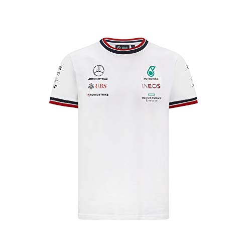 MERCEDES AMG PETRONAS - Offizielle Formel 1 Merchandise 2021 Kollektion - Herren - Driver Tee - Kurze Ärmel - Weiß - XL von MERCEDES AMG PETRONAS