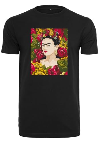 MERCHCODE Damen Ladies Frida Kahlo Portrait Tee S Black von MERCHCODE