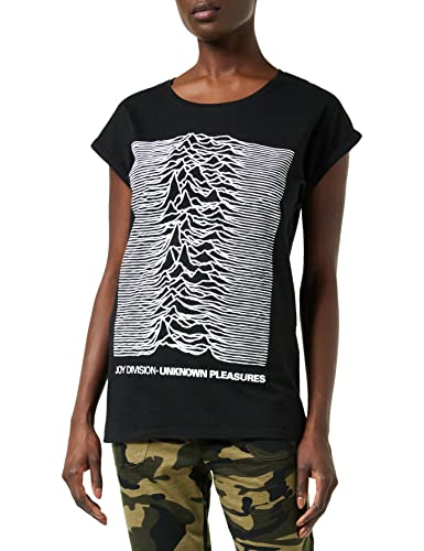 MERCHCODE Damen Ladies Joy Division Unknown Pleasures T-shirt T Shirt, Schwarz, L EU von MERCHCODE