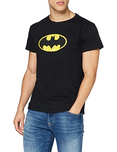 Merchcode Herren MC038-Batman Logo Tee T-Shirt, Black, S von MERCHCODE