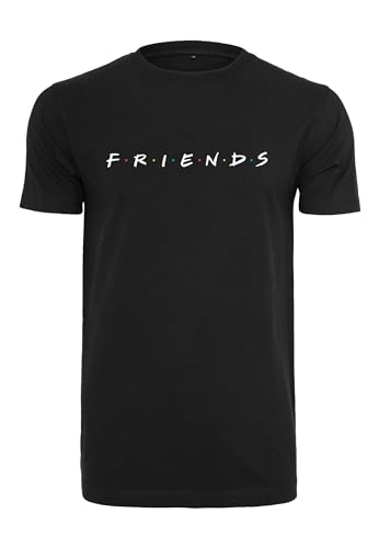 MERCHCODE Herren Friends Logo T-Shirt, Black, XXXXL von MERCHCODE
