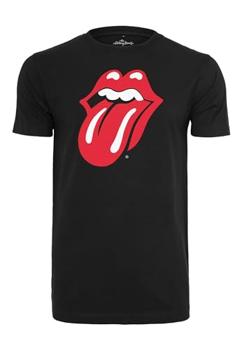 MERCHCODE Herren Rolling Stones Tongue T shirt, Schwarz, L EU von MERCHCODE