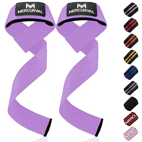 MERCURYAL Pack Straps Gym - Straps Powerlifting - Ergänzung für das Fitnessstudio - Zubehör für Fitnessstudio (Violett) von MERCURYAL