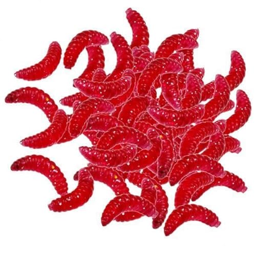 Generic 3X Fishing Soft Grub Worm Rot von MERIGLARE