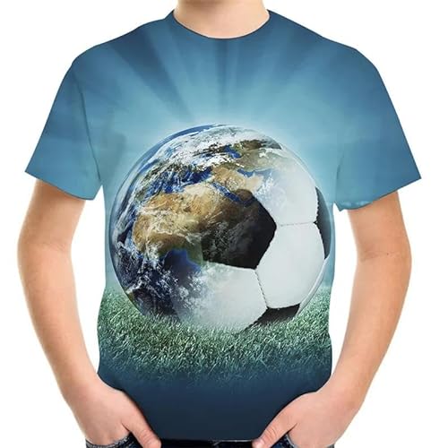 MERVOS Blauer Himmel Fußball Strand T-Shirt Männer und Frauen lässigen Rundhalsausschnitt Kurze Ärmel Tops von MERVOS