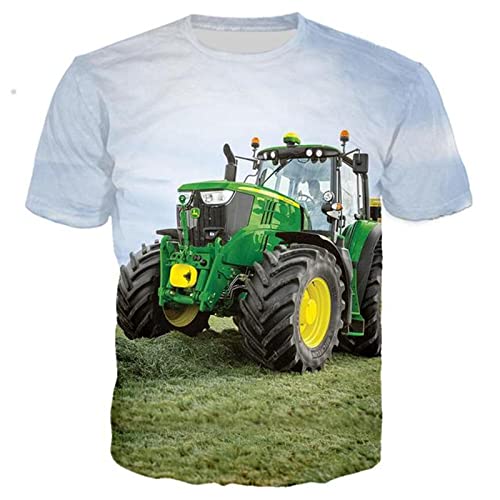 MERVOS Grüner Traktor Grafik T-Shirt 3D Druck Harajuku Männer und Frauen lässig kurzärmelige Tops von MERVOS