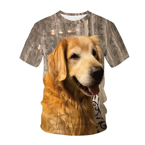 MERVOS Niedlicher Hund Grafik T-Shirt Jungen Mädchen lässig Rundhalsausschnitt Kurze Ärmel Kleid Dekoration von MERVOS