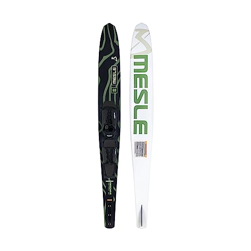 Mesle Mono Wasserski Freecarve mit B6.2 Bindung, Slalom Wasserski bis 120 kg, Tunnel Mono-Wasserski für Anfänger bis ambitionierte Slalom-Fahrer, Jugendliche Erwachsene von Mesle