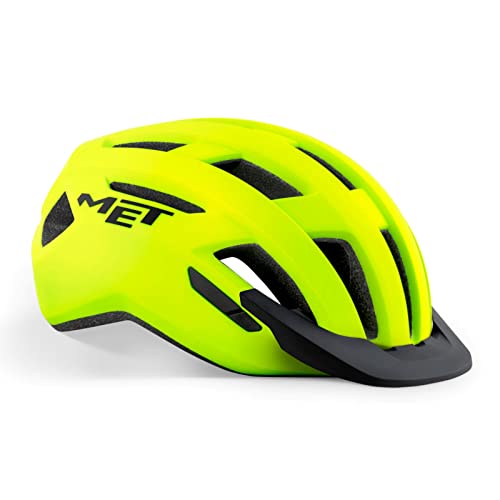 MET Allroad Helm Safety Yellow Matte Kopfumfang L | 58-61cm 2021 Fahrradhelm von MET