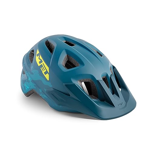 MET Helmet Elmar Blue Petro M (52-57), Erwachsene, Unisex, Mehrfarbig (MIPS) von MET