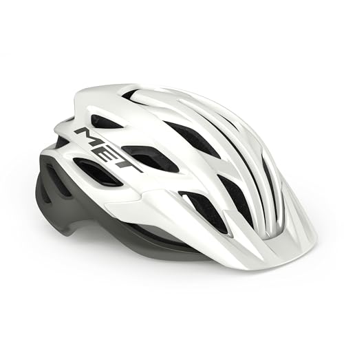 MET Sport Helm Veleno Helmet, Weiß/Grau (Mehrfarbig), M von MET