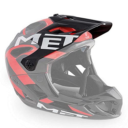 MET Sport Visier P/Helm Parachute MCR Helmet, Rot/Schwarz (Mehrfarbig), L von MET
