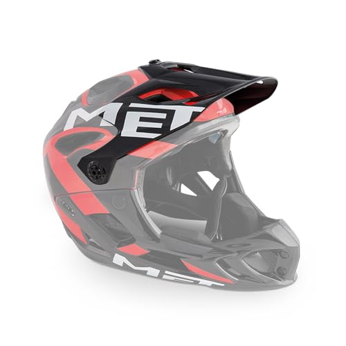 MET Sport Visier P/Helm Parachute MCR Helmet, Rot/Schwarz (Mehrfarbig), S/M von MET