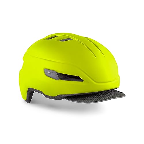 MET Corso Helm L (58-62) Fahrradhelm, Erwachsene, Unisex, Gelb (Neongelb) von MET