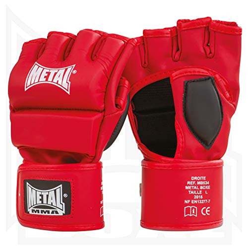 METAL BOXE Metall Frei Boxen MMA Handschuhe rot Schwarz/Weiß/Rot m von METAL BOXE