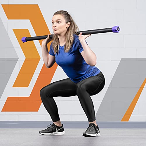 METIS Gym Aerobic Gewichtsstange – Stange für Pilates, Heimfitness usw. | 5x Gewichtsoptionen: 2kg bis zu 10kg | Schaumstoffgepolsterter Griff | Gleichmäßige verteilte Gewicht (10kg) von METIS