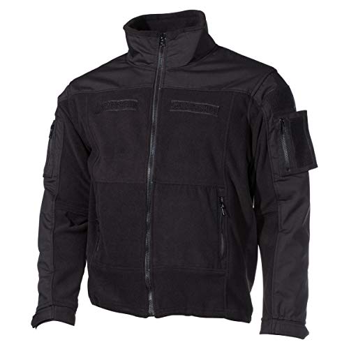 MFH Fleece-Jacke Combat (DE/NL/SE/PL, Alphanumerisch, 3XL, Regular, Regular, schwarz) von MFH