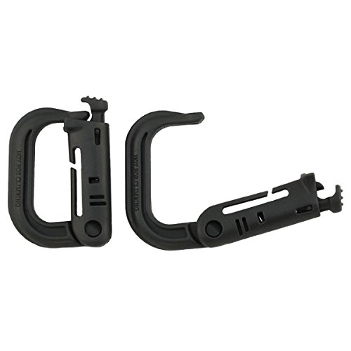 MFH 2er Pack Karabiner aus Plastik Karabinerhaken für Ausrüstung Outdoor Survival Camping (Oliv) von MFH