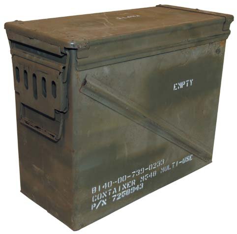 MFH Gebrauchte Größe 7 US Army Munitionskiste 46x21,5x36,5 cm Werkzeugkiste Box Metallkiste GC Versteck Metallbox von MFH