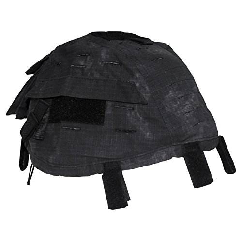 MFH Grössenverstelbarer Helmbezug mit Taschen Helm Bezug Tarnbezug Cover für Stahlhelm Camo Camouflage viele Farben (HDT-camo LE) von MFH