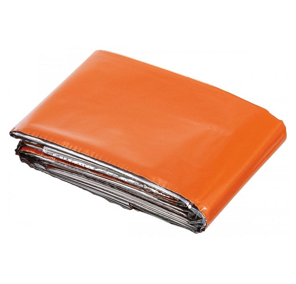 MFH Isomatte Rettungsdecke, silber- und orangefarben beschichtet, (Packung), silber- und orangefarben beschichtet von MFH