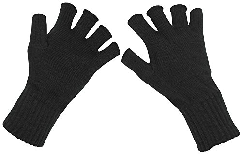 Strick-Handschuhe, schwarz, ohne Finger, Größe XL von MFH