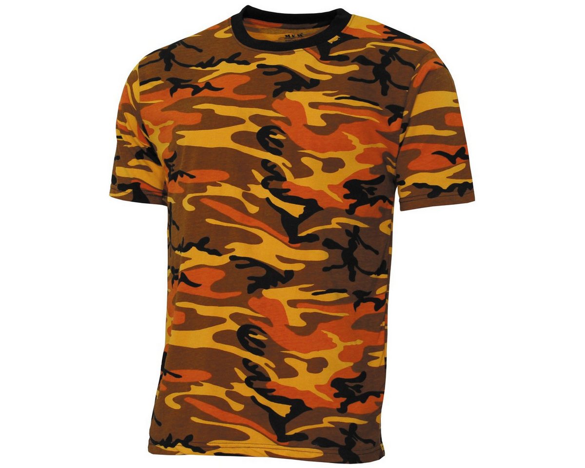 MFH T-Shirt MFH US T-Shirt, Streetstyle", 140-145 g/m², orange-camo (1-tlg)" von MFH
