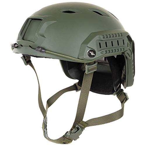 US Helm, FAST-Fallschirmjäger, oliv, Rails, ABS-Kunststoff von MFH