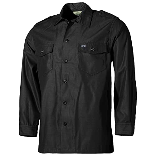 MFH US Langarm-Shirt - Schwarz Größe L von MFH