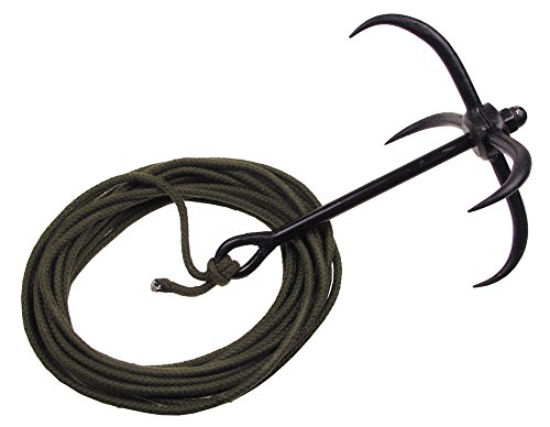 Wurfanker, schwarz, Höhe 26 cm, Durchmesser 22 cm, 10 m Seil, oliv von MFH
