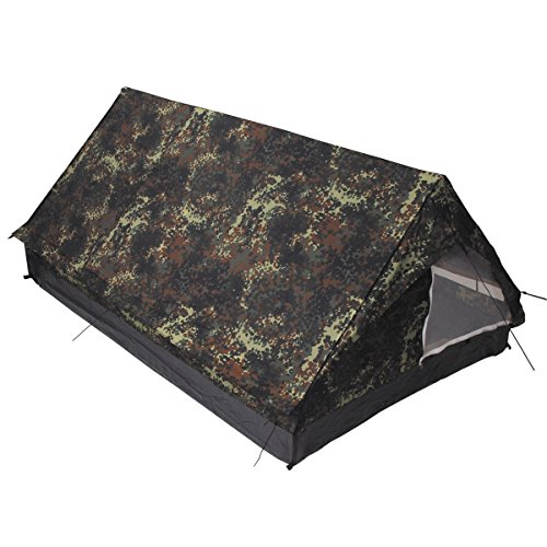MFH 2 Personen Zelt Minipack Campingzelt BW Zelt Outdoor 213x137x97cm verschiedene Farben (Grün) von MFH