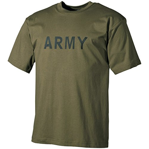 MFH Herren T-Shirt Olive mit Armee Drucken Größe L von MFH