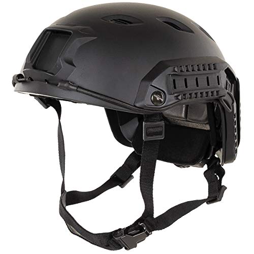 US Helm, FAST-Fallschirmjäger, schwarz, Rails, ABS-Kunststoff von MFH