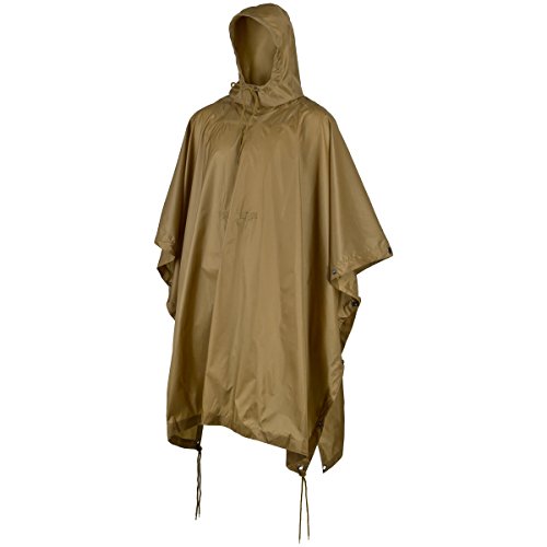 MFH US Poncho Ripstop (DE/NL/SE/PL, Alphanumerisch, Einheitsgröße, Regular, Regular, coyote tan) von MFH