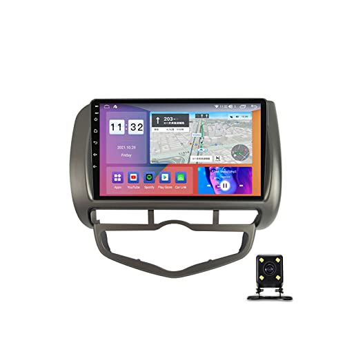 Android 11 Autoradio Sat Navi Stereo Receiver Für Honda Jazz City 2002-2007 GPS Sender 9 Zoll MP5 Multimedia Video Player Mit 4G WiFi FM SWC Bluetooth Rückfahrkamera,M300s von MGYQ